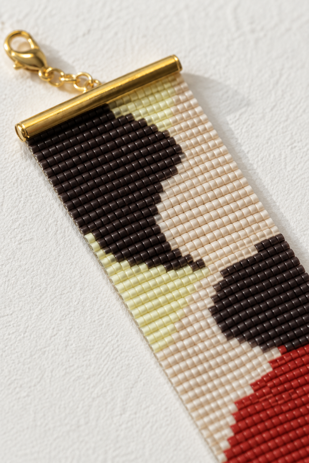 Sienna Bracelet — Espresso, Ivory & Red