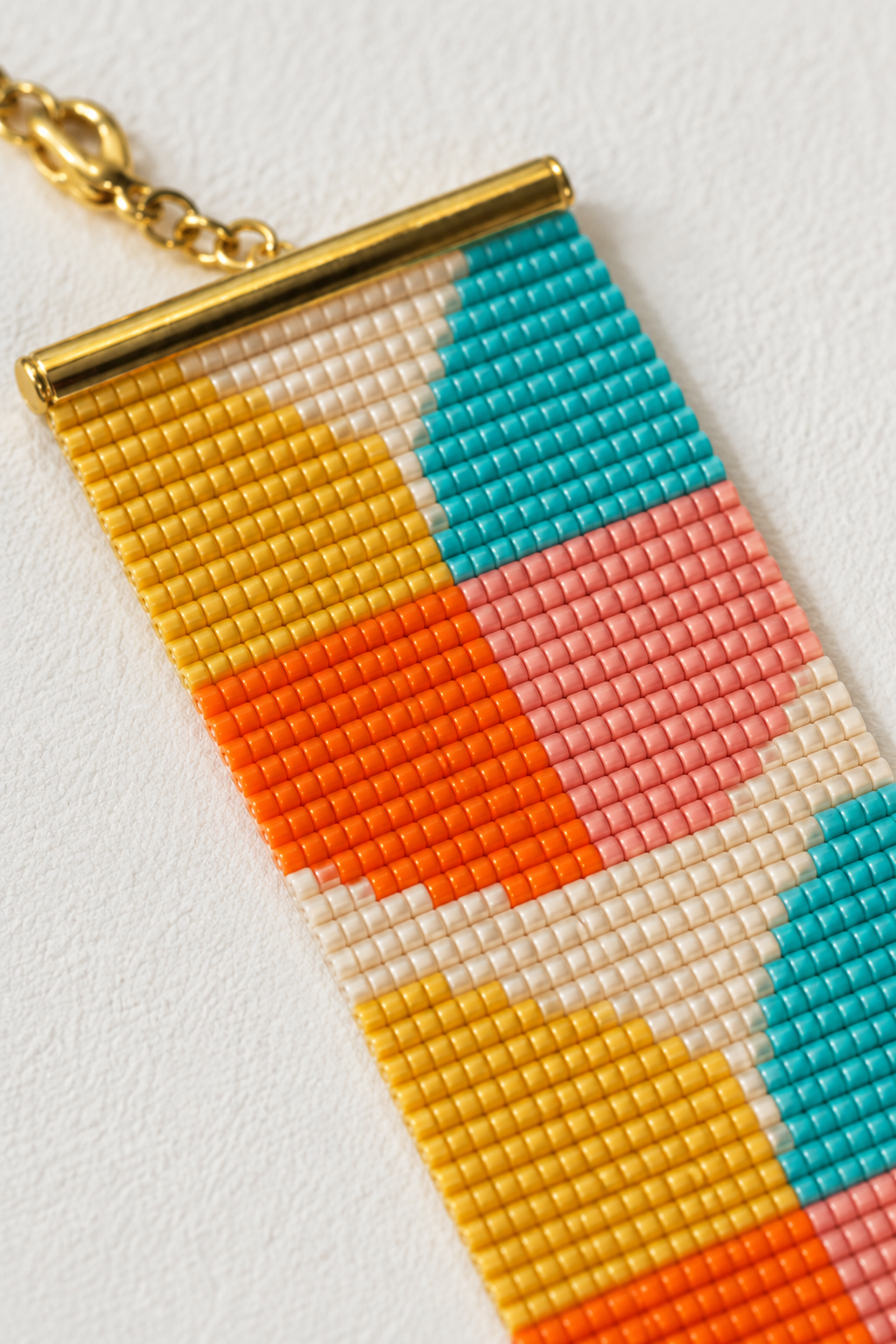 Pulsera Solène — Turquesa, Coral y Azafrán