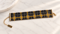 Pulsera Margot — Negro, Plata y Amarillo Dorado