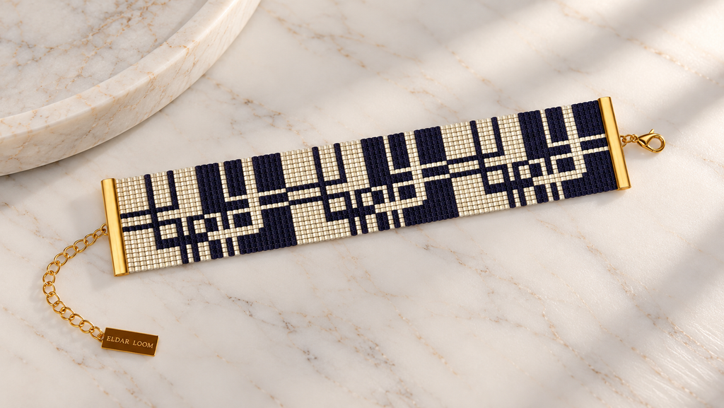 Colette Bracelet — Midnight Navy & Ivory