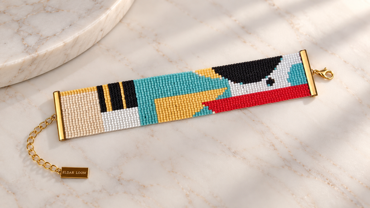 Mireya Bracelet — Turquoise, Red, Black, Ivory, White & Gold