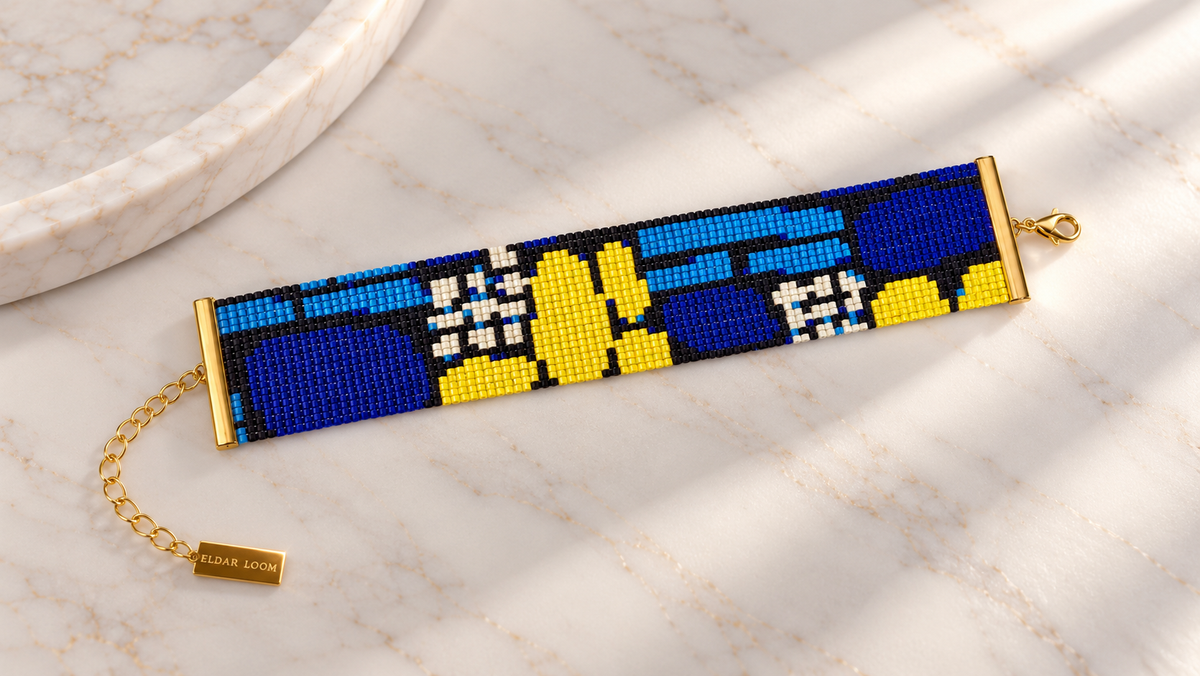 Matisse Bracelet — Cobalt Blue, Turquoise, Yellow, Black & Ivory