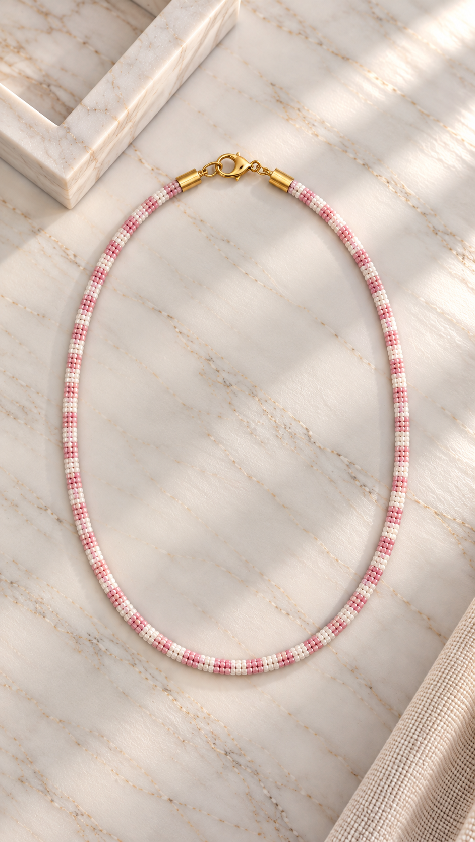 Collar Isadora — Rosa Rubor y Marfil