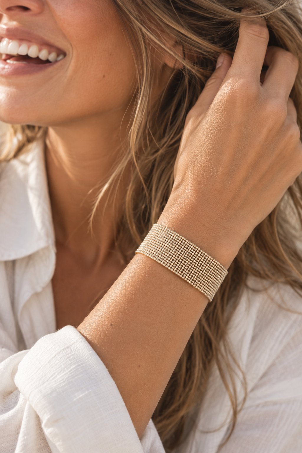 Élodie Bracelet — Silver and Pearl Ivory