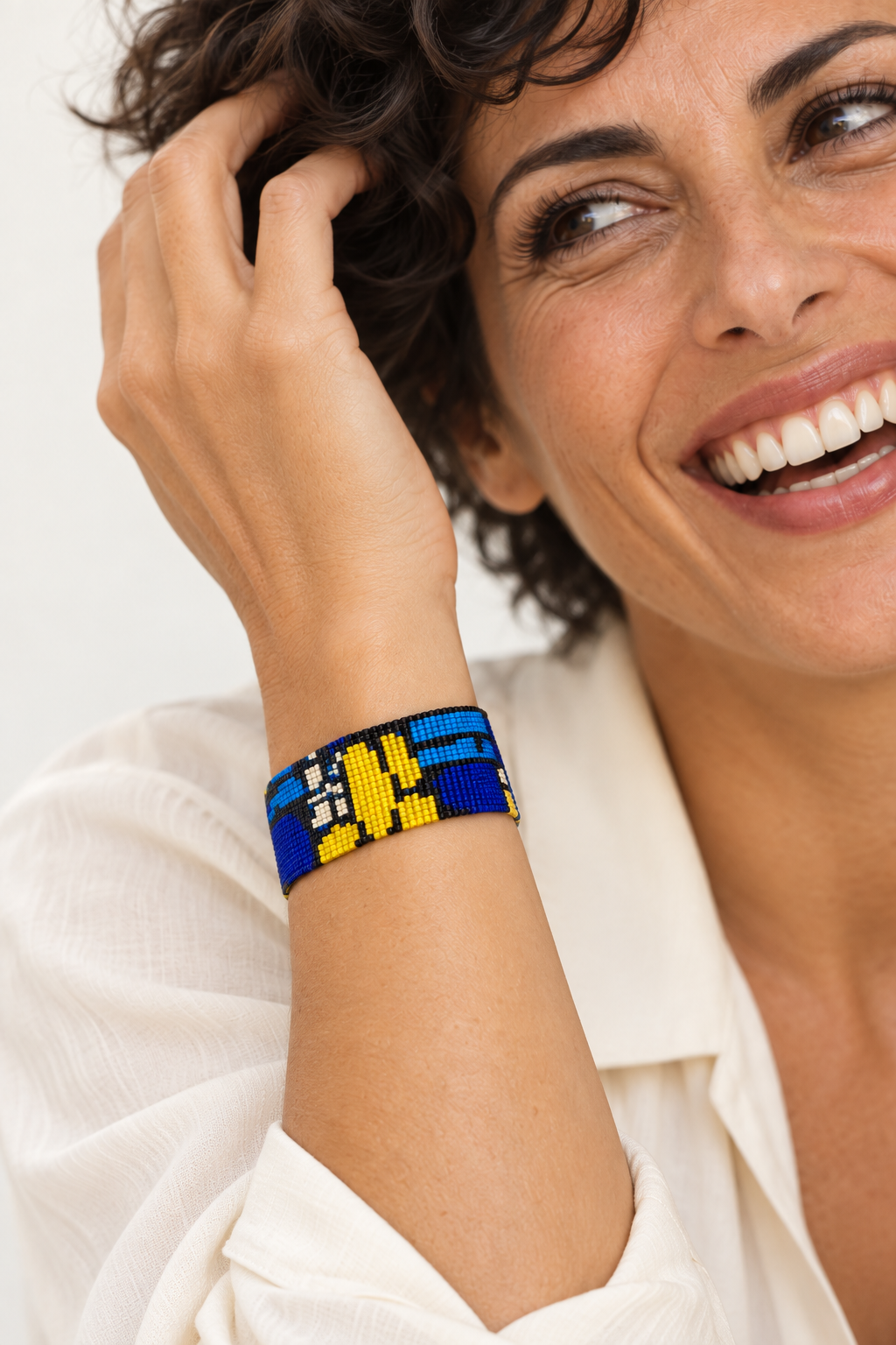Matisse Bracelet — Cobalt Blue, Turquoise, Yellow, Black & Ivory