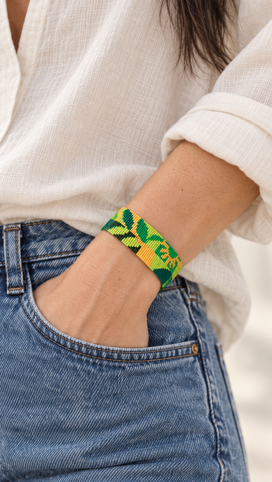 Verdella Bracelet — Green, Lime, Yellow & Dark Green