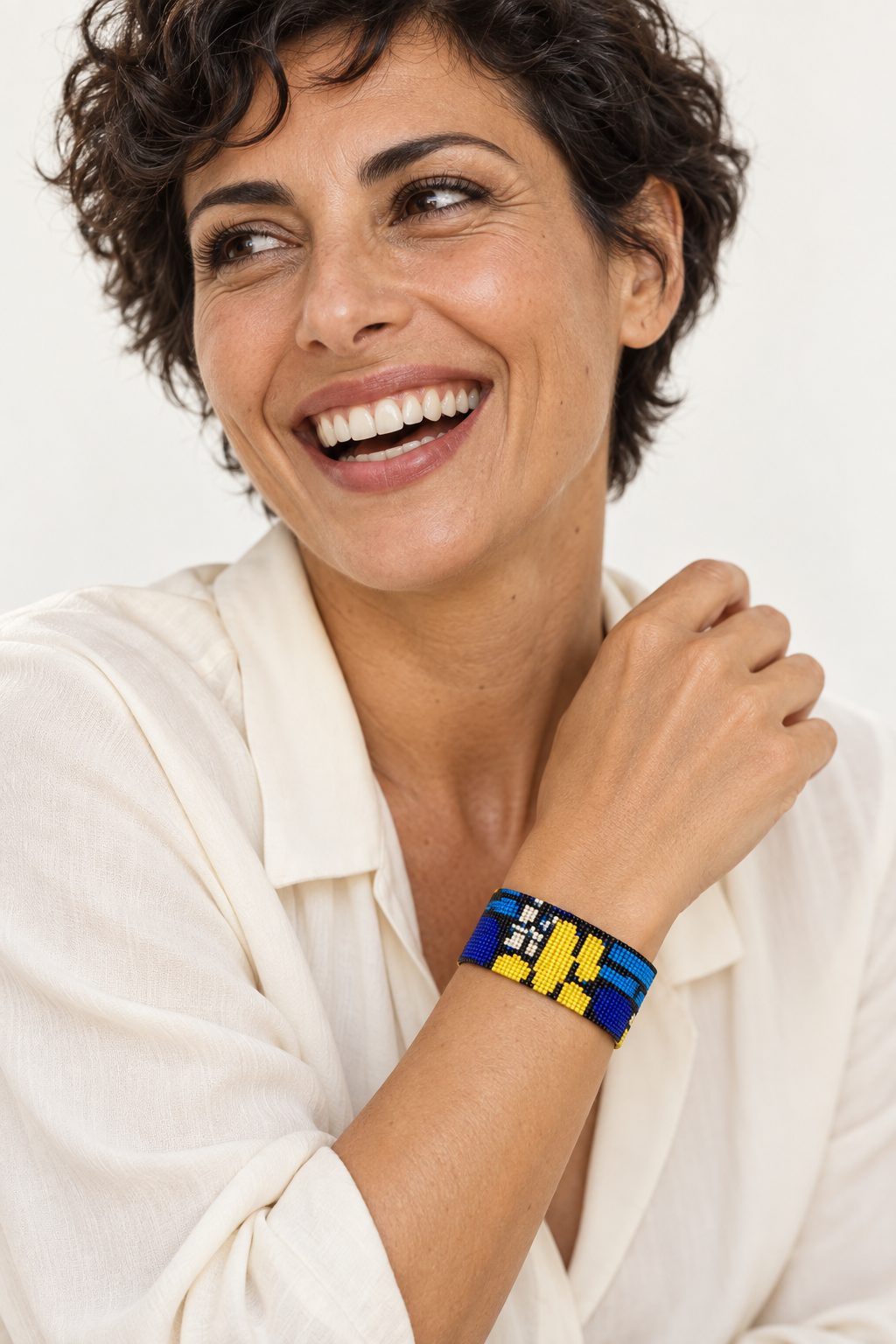 Matisse Bracelet — Cobalt Blue, Turquoise, Yellow, Black & Ivory