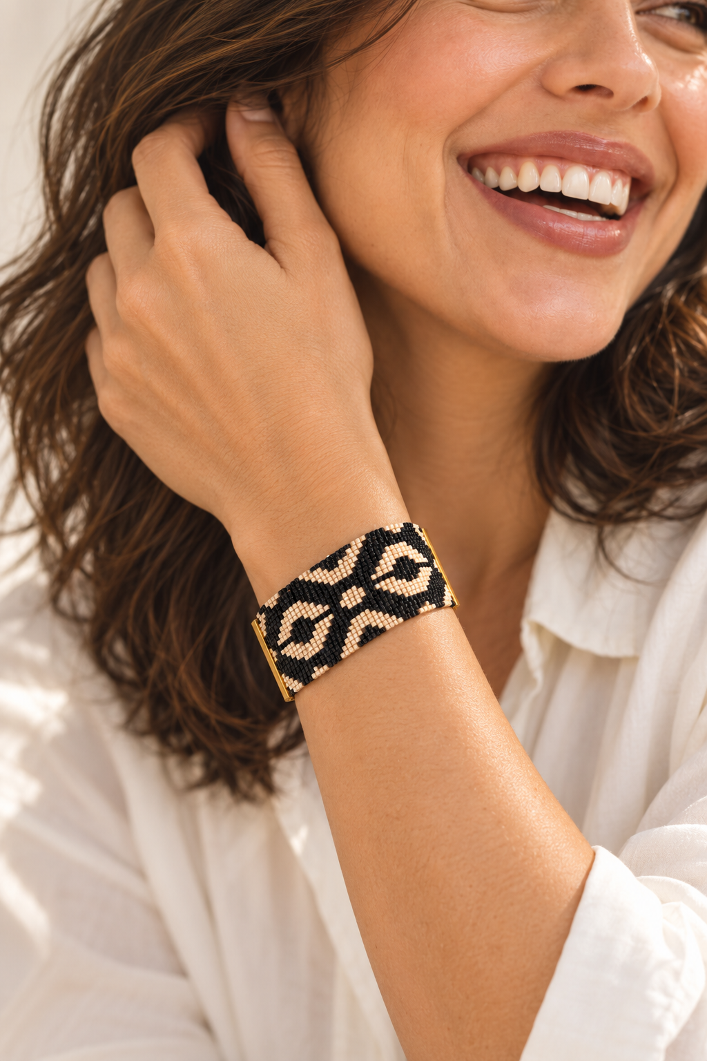 Noa Bracelet — Black & Nude