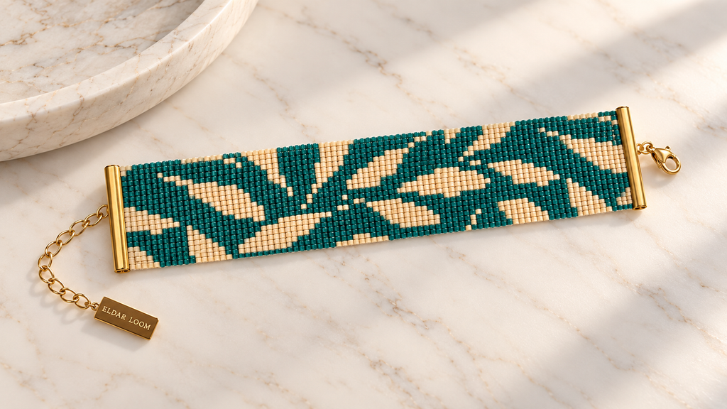 Elara Bracelet — Emerald & Ivory