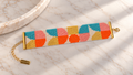 Pulsera Solène — Turquesa, Coral y Azafrán